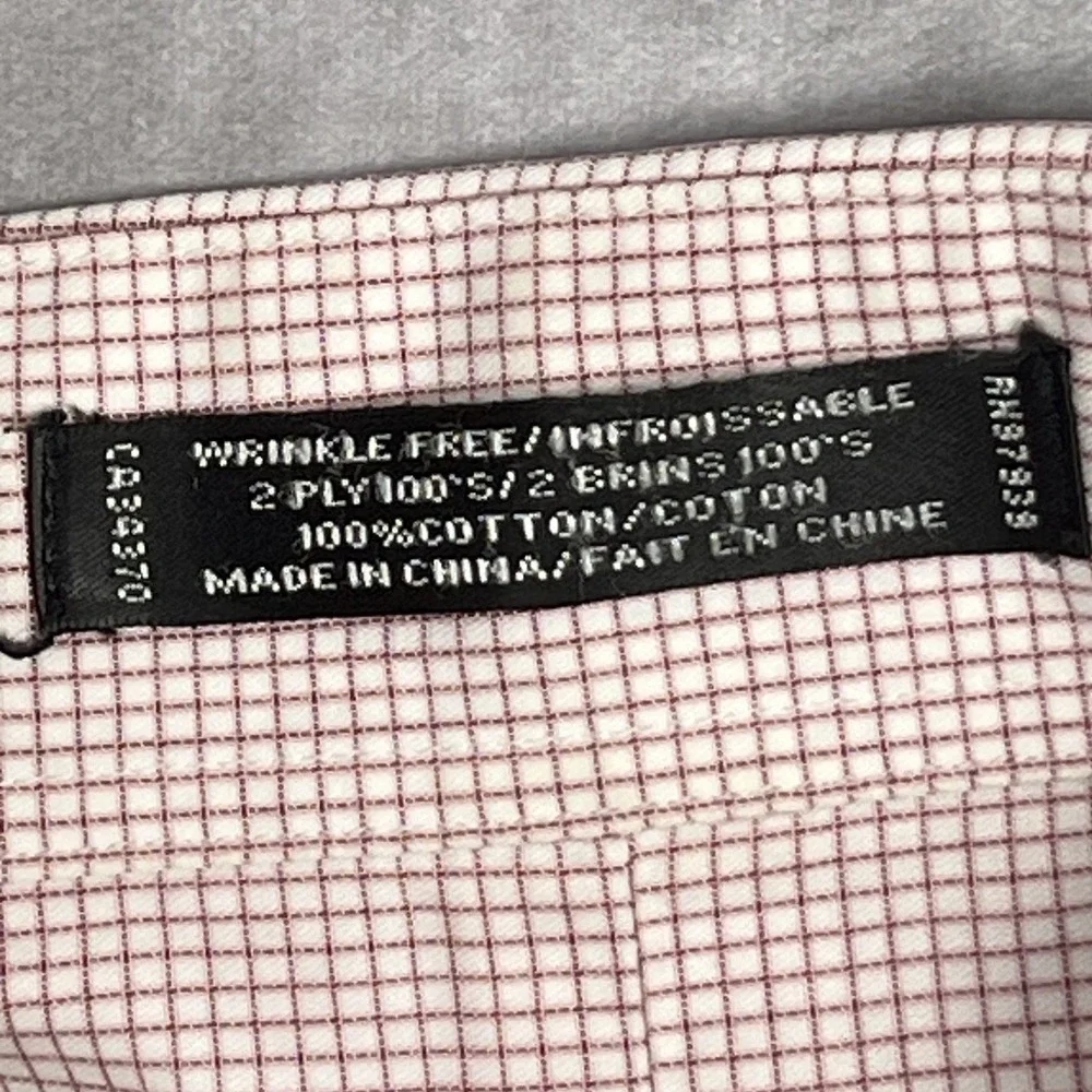 Forsyth of Canada Men's Plaid Wrinkle Free Long Sleeve Dress Shirt 17.5-35/35 - Picture 7 of 13